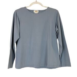 Talbots | Vintage Dusty Blue Tee Shirt Long Sleeve Cotton Spandex Womens Large